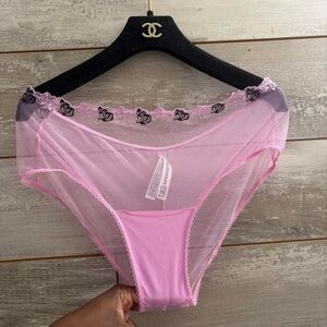 Pink Vs See thru boyshort Panty